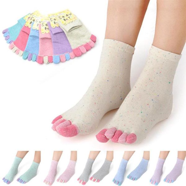 

fashion womens cotton colorful erexcise non slip massage toe socks meias full grip with socks heel comfortable sokken, Black;white