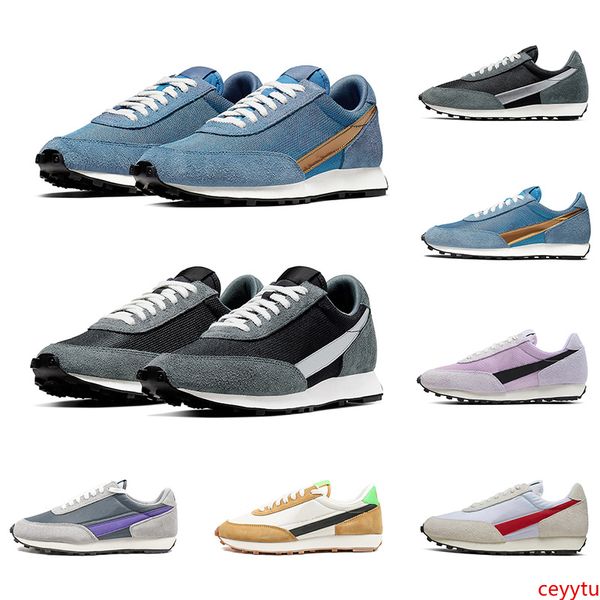 

waffle daybreak sp platform casual shoes men women sneakers white university red metallic gold mens trainer sports size 36-45