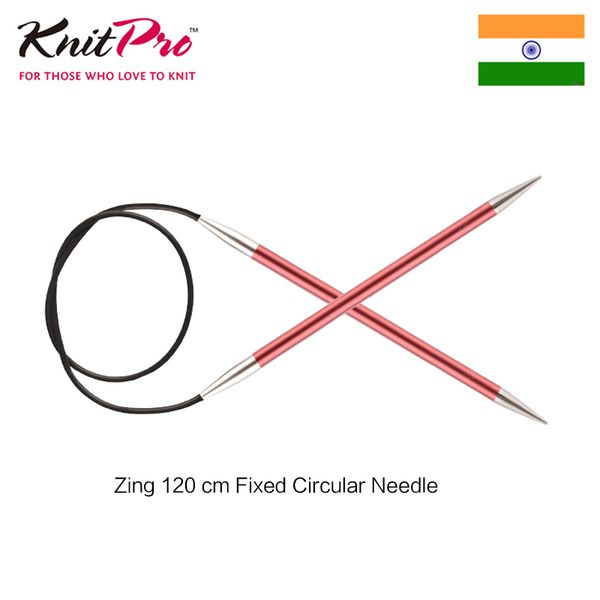 

1 piece knitpro zing 120 cm fixed circular knitting needle, Black