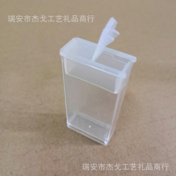 

transparent plastic square jewelry carrying cases for women jewelries packaging cases, Black;white