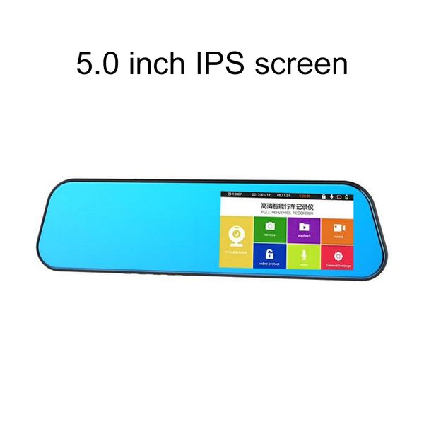 

5-inch touch screen car dvr camera 170 degree night vision front and rear dual lens driving recorder parking monitor