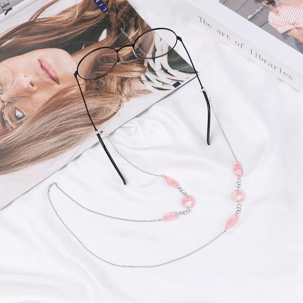 

1pc металла из бисера очки цепи блестки золота eyeglass стропы reading eyewears аксессуары шнура держатель anti-slipsunglasses ремень, Silver