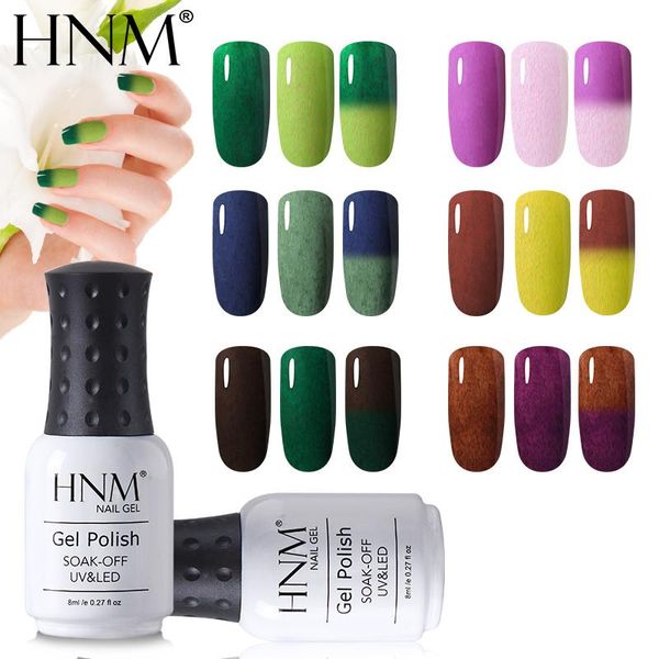 

hnm 8ml new thermal fax fur color change hybrid varnish semi permanent stamping uv gel nail polish 12 colors base enamel, Red;pink