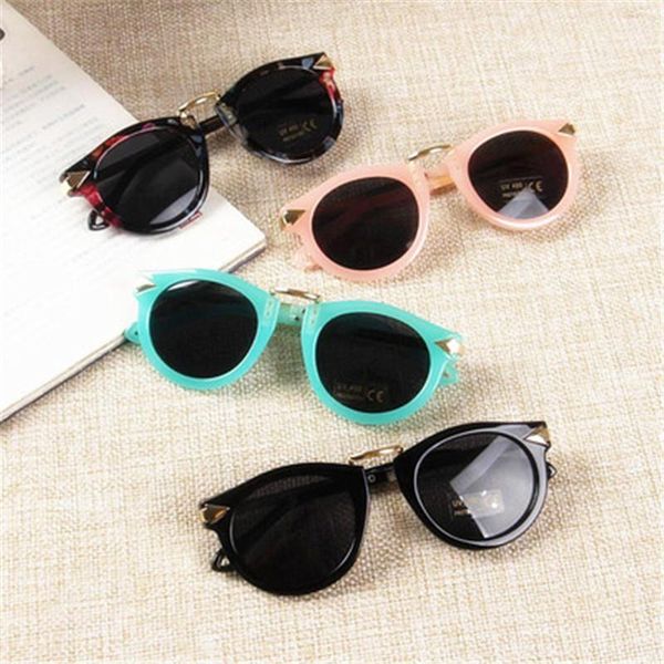 

детские солнцезащитные очки детские мальчики vintage круглый вс очки дети стрелка стекла 100% защита от ультрафиолетовых лучей óculos de sol, Blue