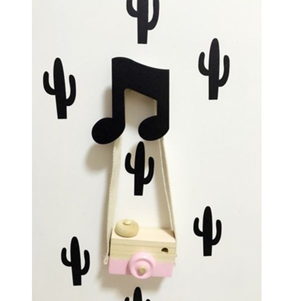 

wooden key holder wall hook diy nordic style clothing hanger children birthday gift cactus minimalist kids room decoration 2020