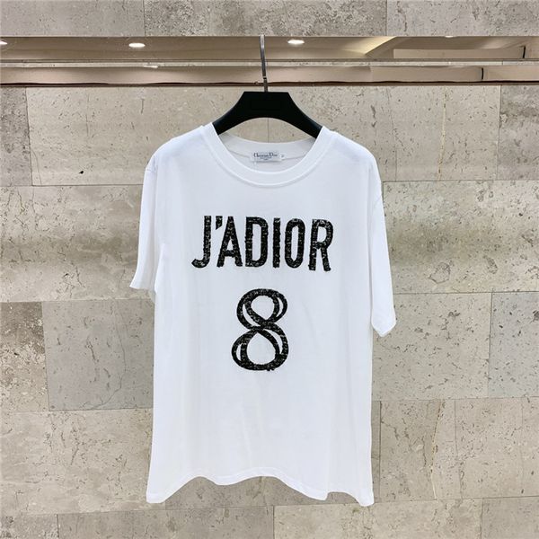 

20ss new luxurious brands design d letters bead white cotton tee shirt men women streetwear sweatshirt outdoor t-shirts, Gray;blue