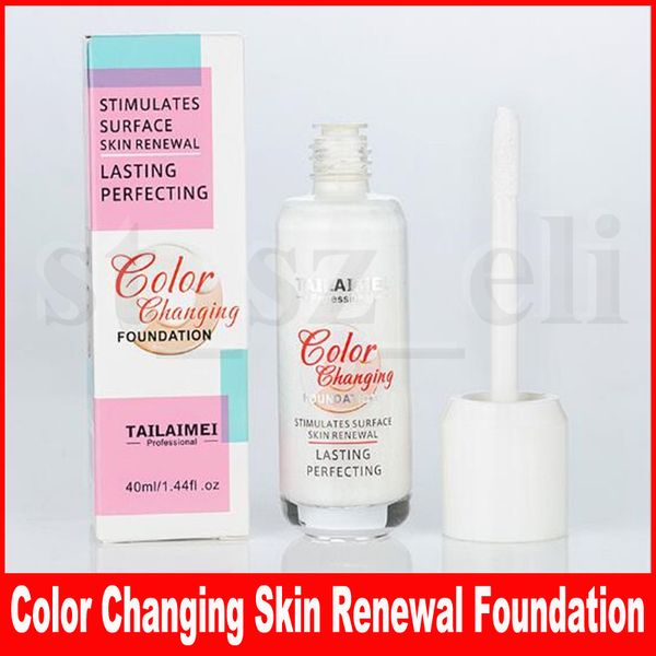 

tlm color changing liquid foundation makeup stimulates surface skin renewals lasting perfecting concealer tailaimei face make up 40ml