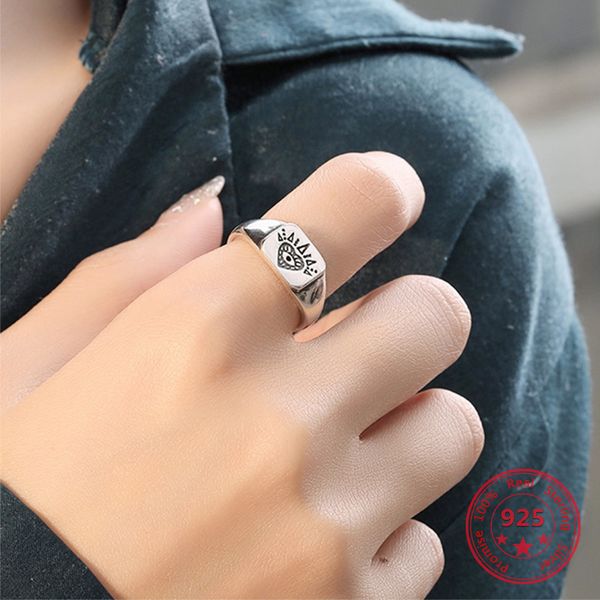 

2019 925 silver retro vintage heart open rings india jewelry for women