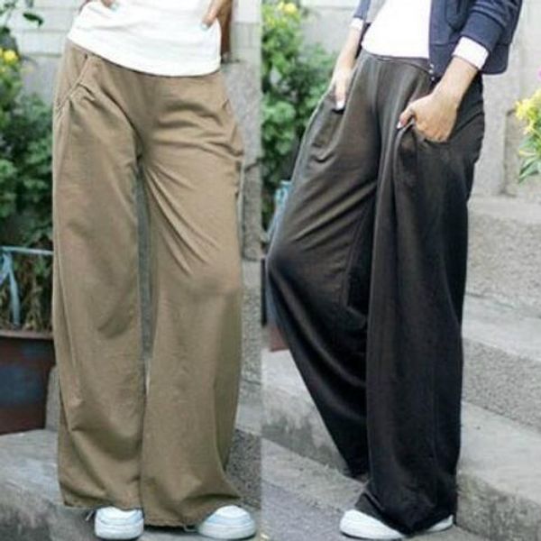

m-3xl 2019 summer new men cing korean loose-fitting straight leg trousers and fashion breathable flares casual pants thin, Black