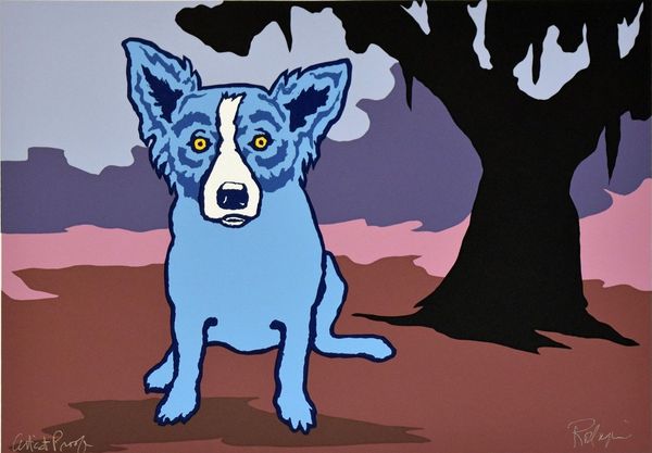 

джордж rodrigue голубой собака синего for you home decor расписанная hd печать картина масло на холст wall art холст картинки 200115