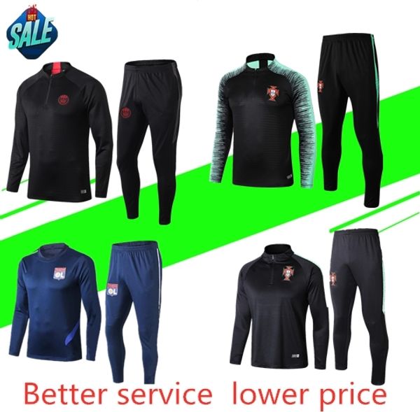 

psg 19 20 new tracksuit 2 star thai 2018 19 soccer tracksuits jacket 2019 20 training suits sports wear, Black