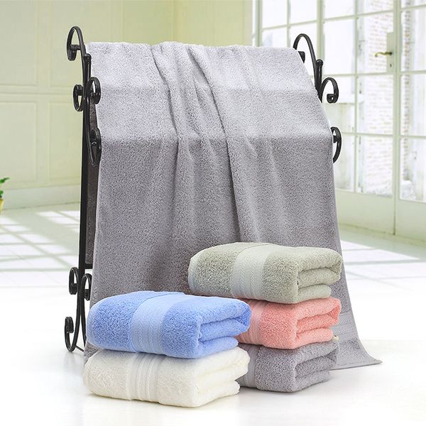 

2019 rectangle bath towels wear resistant soft 100% cotton new water absorption l towel solid color hydrophilic bath towel