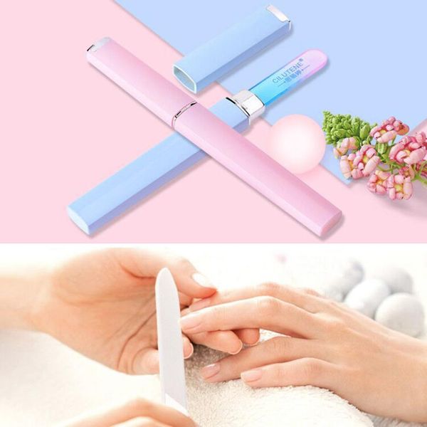 

new professional glass nail art file cuticle dead hard skin remover pedicure buffer new