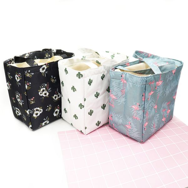 

new fresh insulation cold bales thermal oxford lunch bag waterproof convenient leisure bag cute cuctas tote 1pc, Blue;pink