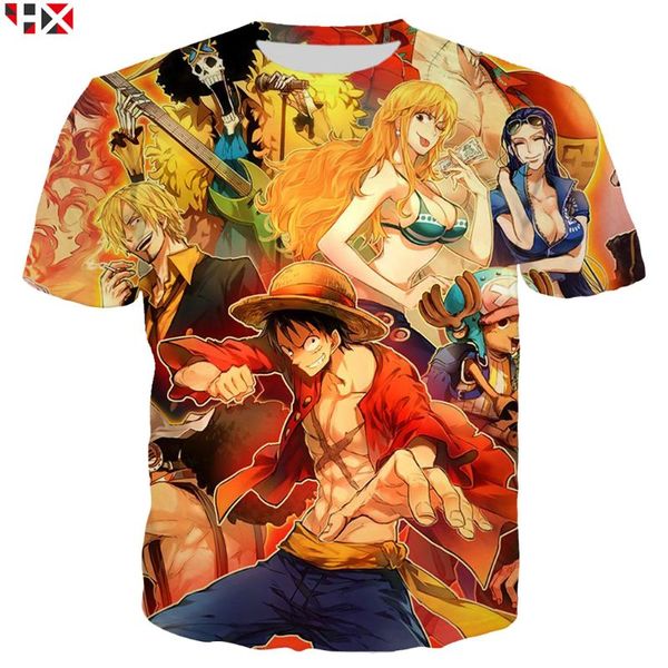 

anime one piece monkey d. luffy roronoa zoro nami tony chopper 3d printing t shirt funny summer harajuku women/men t shirt z123, White;black