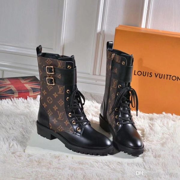 

19ss Роскошные Женские Сапоги Обувь Зима Теплая Открытый на шнуровке Дизайнерские