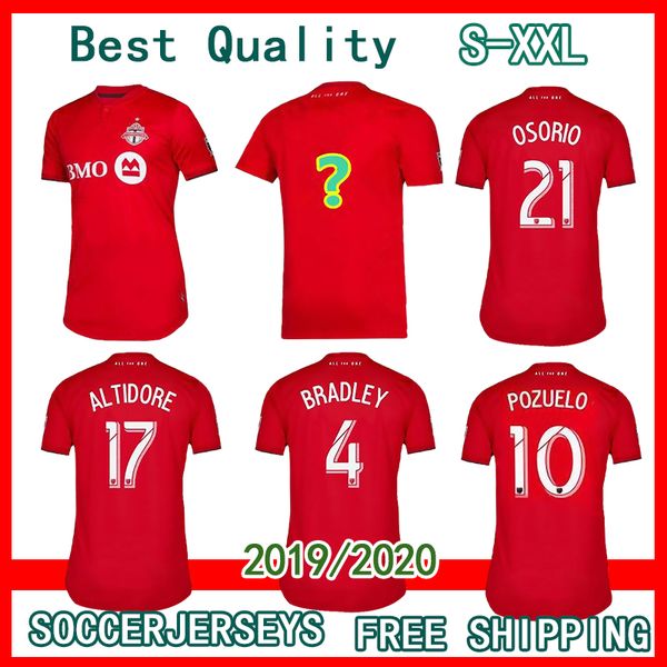 

2019 2020 mls toronto fc soccer jerseys bradley giovinco altidore osorio 19 20 toronto home red custom kids youth man football shirt, Black;yellow