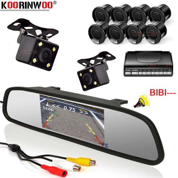

koorinwoo ahd car parmaster parking sensors 8 фронтальная камера автомобильная камера заднего вида мониторинг зеркальный детектор черный сер