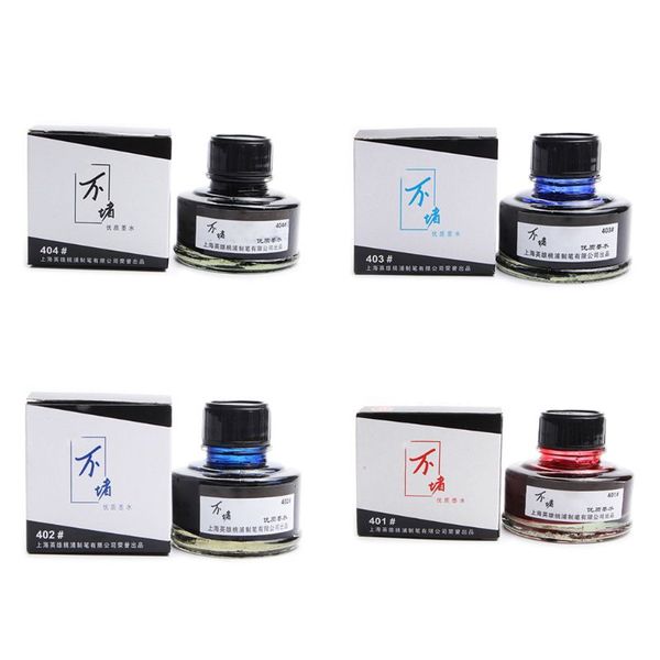 

glass bottled smooth writing fountain pen non-carbon ink refill stationery school office supplies