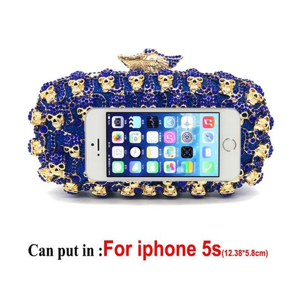 

female wedding clutch purse rhinestone bag fashion women party clutch bags blue evening bags for women