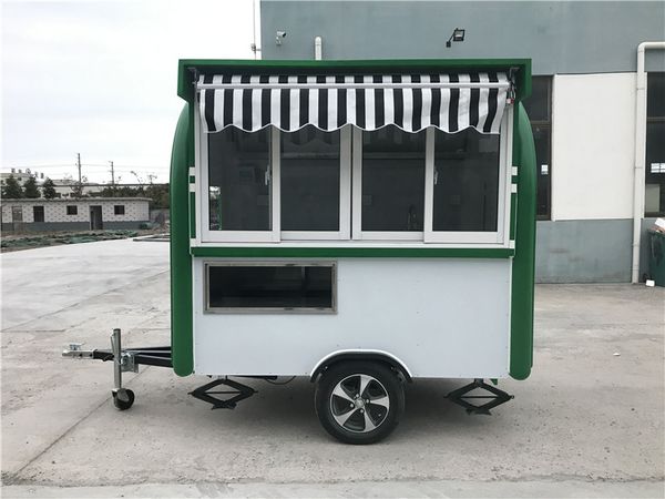 

food truck food trailer 230x200x230cm green/white