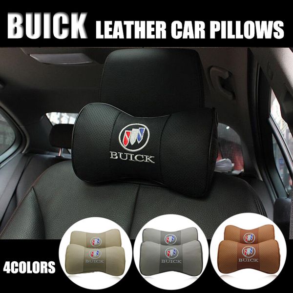 

2pcs leather headrest cushion car seat pillows neck personalized for