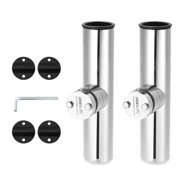 

2x stainless steel rod holder boat rod holder rod stand for 19-32mm rail, 360 ° rotatable