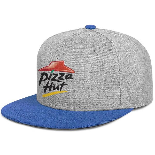 

pizza hut logo original red delivery flat brim baseball cap custom hipster trucker hats flash gold order pizza online black black, Blue;gray