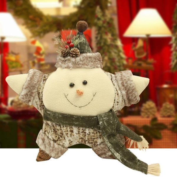 

1pcs christmas ornament cute doll christmas dolls gift pentagram snowman