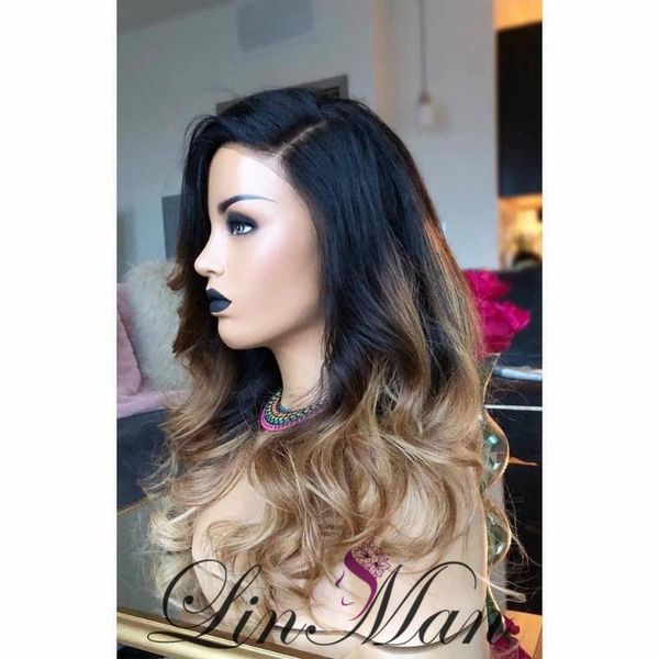 

loose wave wig lace front human wigs for women pre plucked human hair wig natural hairline linman, Black;brown