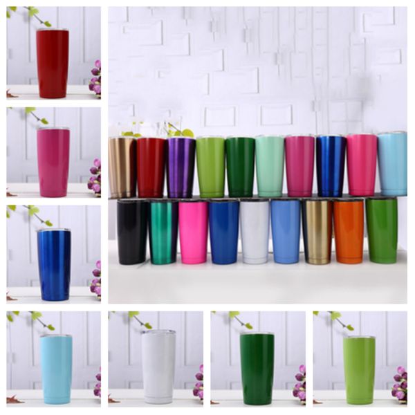 

new 19 colour 20 oz coffee mug stainless stee car mugs large capacity double deck water cuptravelling mug with cover t2i5170