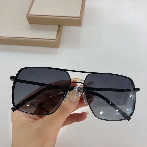 

black square pilot sunglasses grey lenses 7076 sun glasses men metal sunglasses shades eye wear new with box, White;black