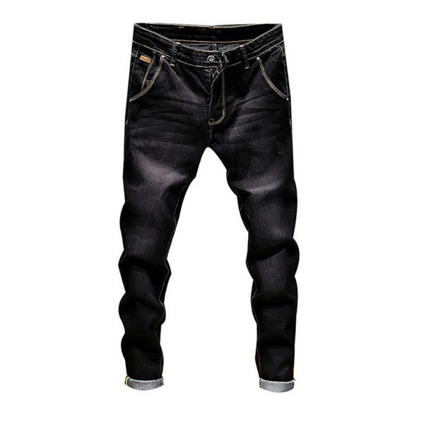 

laamei plus size men's fashion jeans business casual stretch jeans 2019 spring skinny denim pants trousers male clothes bottoms, Blue