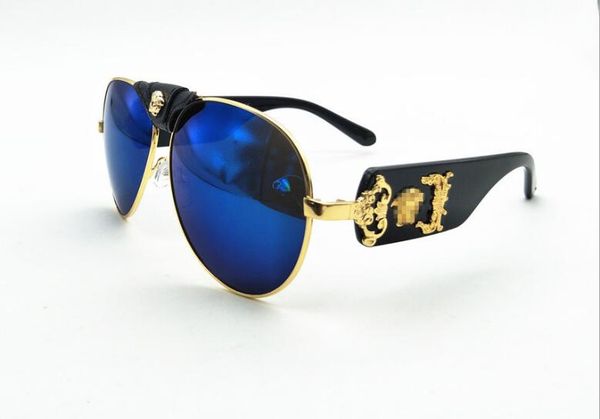 

pchromic glasses european and american ins fashion classic retro metal toad mirror sunglasses beauty head ve2150, White;black