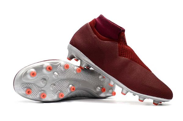 

boutique men knitted fg/ag football shoes outdoor vision college mg shadow series football shoes red white football boots