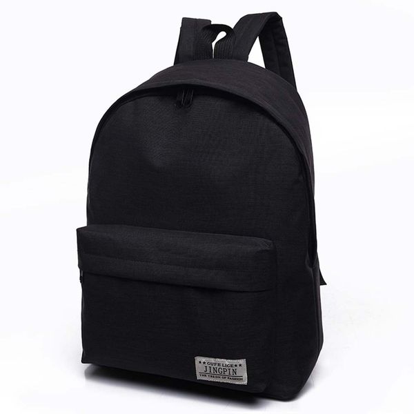 

2019 men male canvas black backpack college student school backpack bags for teenagers mochila casual rucksack travel daypack