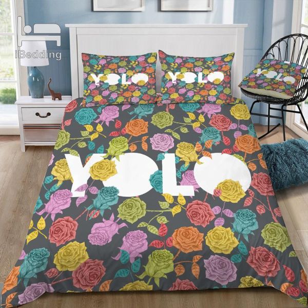 

yolo 3d bedding set printed duvet cover set  king twin size