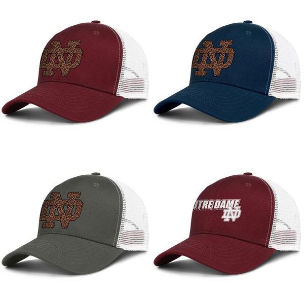 

notre dame fighting irish football logo leopard print adjustable trucker cap dad cool personalized fashion baseball hat marble, Blue;gray