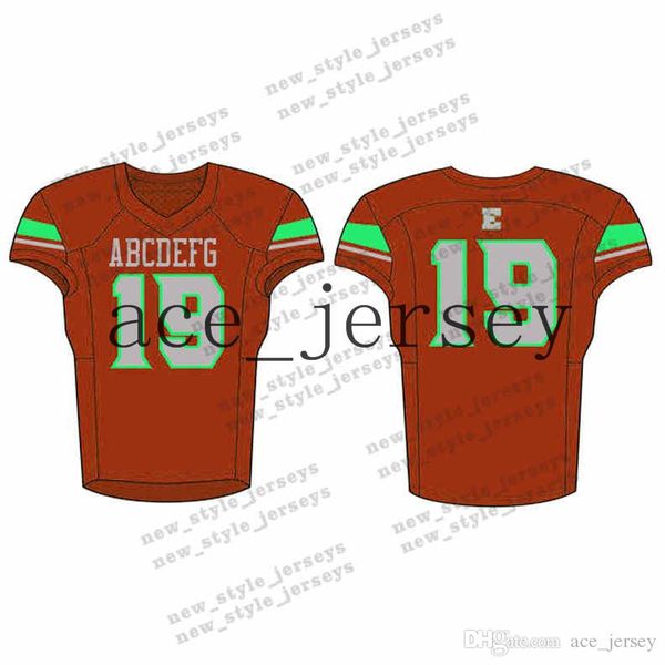 

75Men 2019 Youth Football Jerseys Army Green Wine Red Embroidery Logos Stitched Custom Any name Any number Jerseys