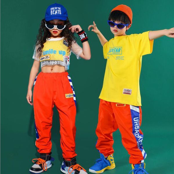 

stage wear kid jazz dance children performance costume sequins hip hop costumes jazzy boys street clothes, Black;red