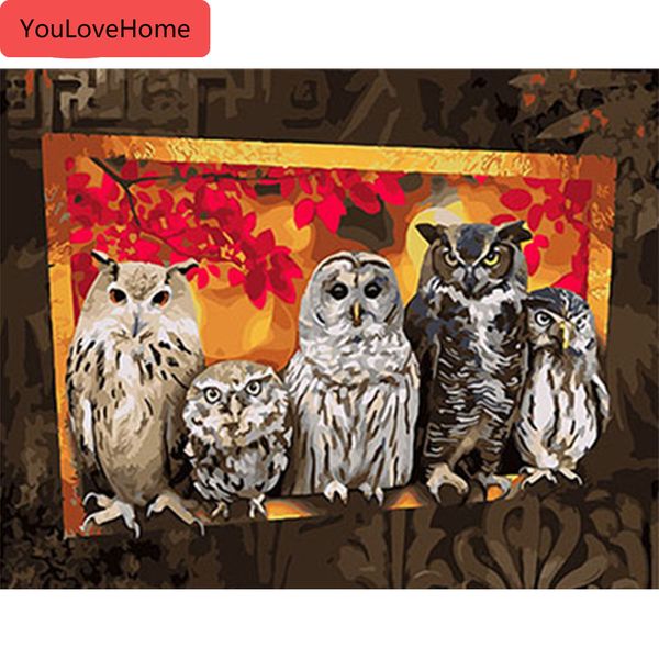 

animals oil painting by numbers owl handpainted gift drawing acrylic pictures by number wall art beautiful painting by numbers diy picture