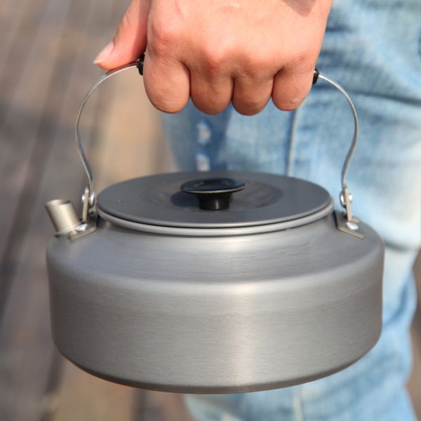 

aluminum camping water kettle teapot coffee pot outdoor tableware 0.8l/1.1l/1.2l/1.6l picnic kettle teapot hiking water