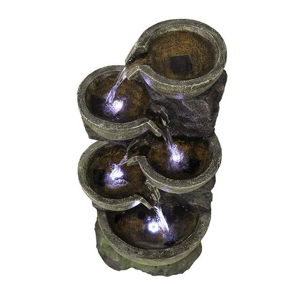 

garden stone decorations 31 7/10inch faux stone cascading water fountain garden waterfall fountain