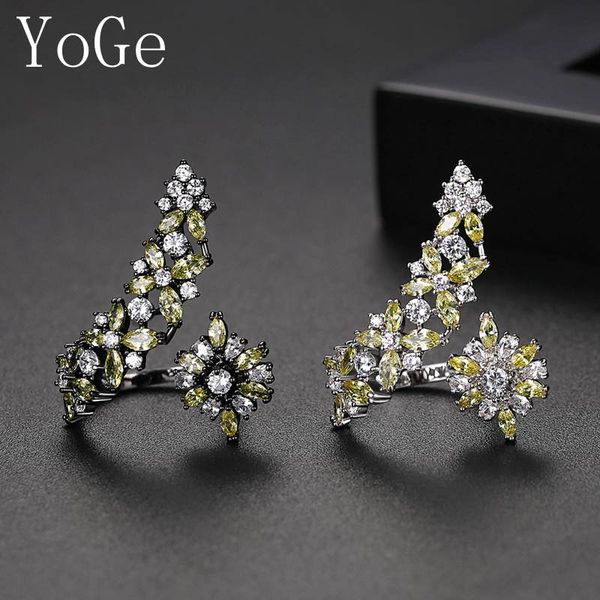 

yoge luxury cubic zirconia classic garland ring,wedding/party/dinner jewelry for women's accessaries,rd188, Slivery;golden
