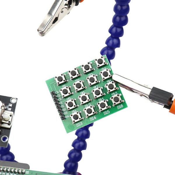 

multifunctional soldering iron helping hands third hand welding auxiliary tools with 6pcs flexible arms for circuit board so