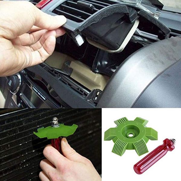 

car a/c condenser radiator evaporator fin straightener coil comb plastic handle universal cleaner tool for auto cooling system