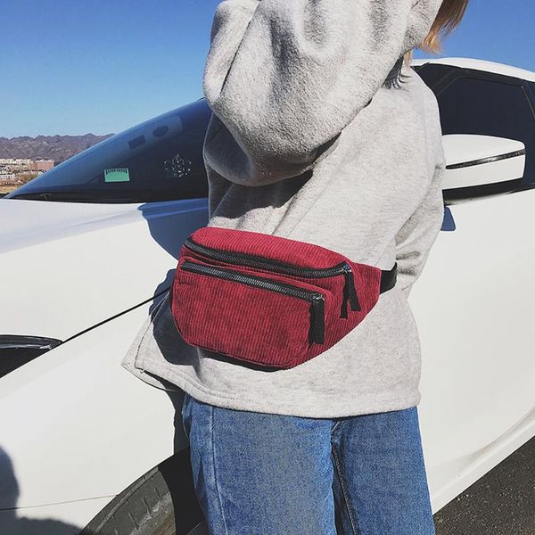 

fanlili вельвет женщина талия сумка на молнию chest сумки спорт путешествие fanny pack девушка поясного ремень сумка имиджевого пакет