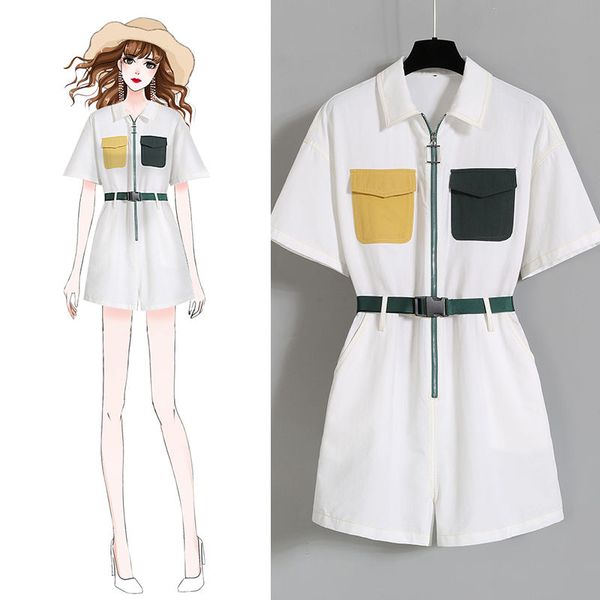 

rompers женщины комбинезон шорты femme clubwear летние каникулы мини игровая одежда брюки sexy beach одежда белый navy карман, Black;white