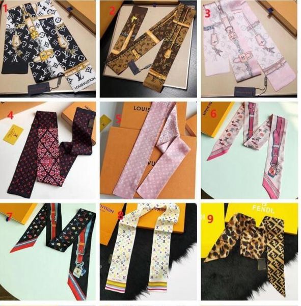 

new2020 imitated silk fabric ribbon multifunctional headscarf bow tie hair ribbon handbag scarf new handle bag ribbon scarves