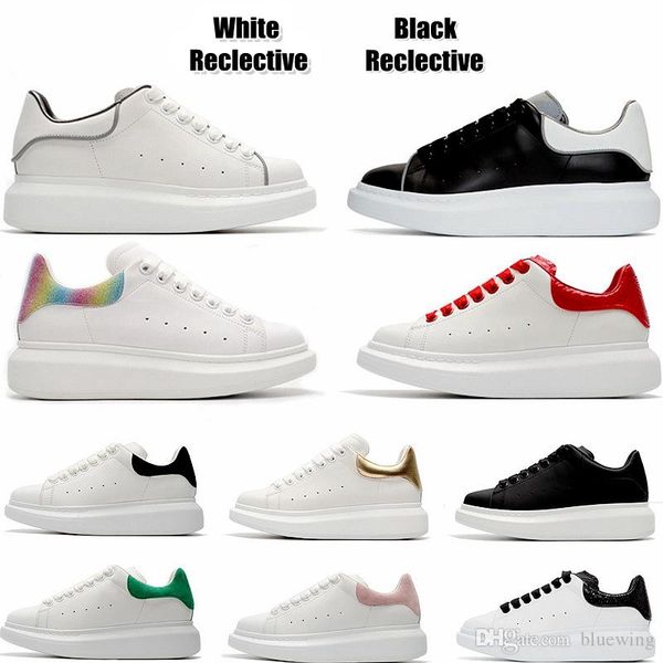 

wholesale designer shoes fashion luxury leather sneakers for men women white black platform shoes thick-soled height increasing size 36-44